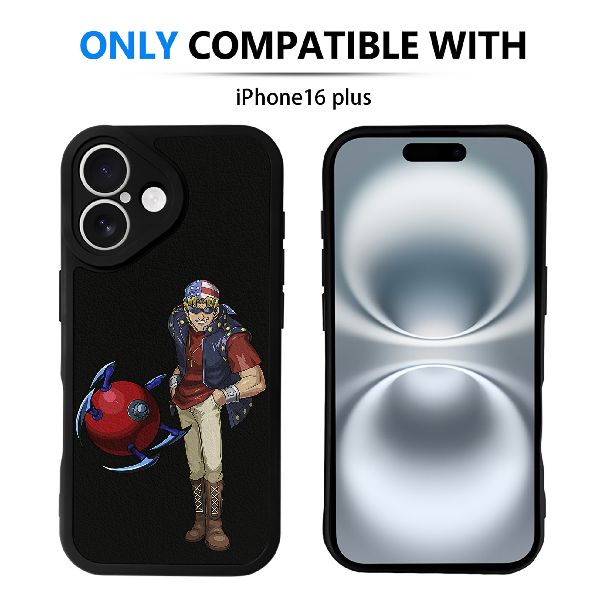 （画像用） 遊☆戯☆王 Yu-Gi-Oh! 【iPhone 16シリーズ対応】シリコンスマホケース（レザー調） 材質：シリコン